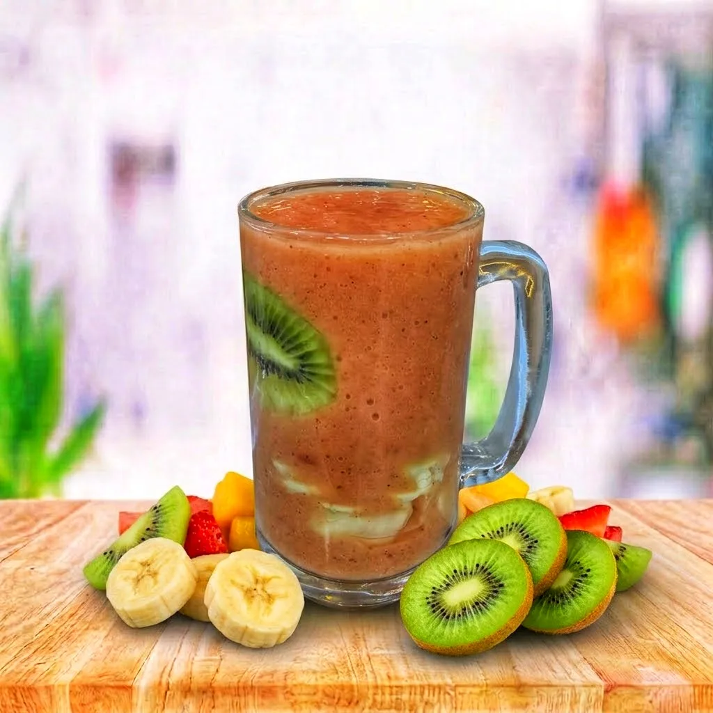 Cocktail avec morceaux de fruits