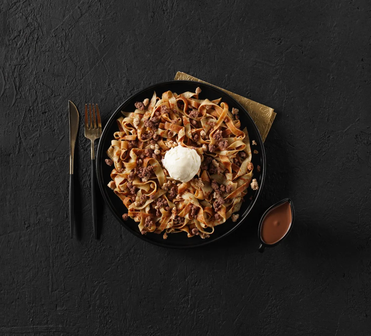Crêpe fettuccine crunch