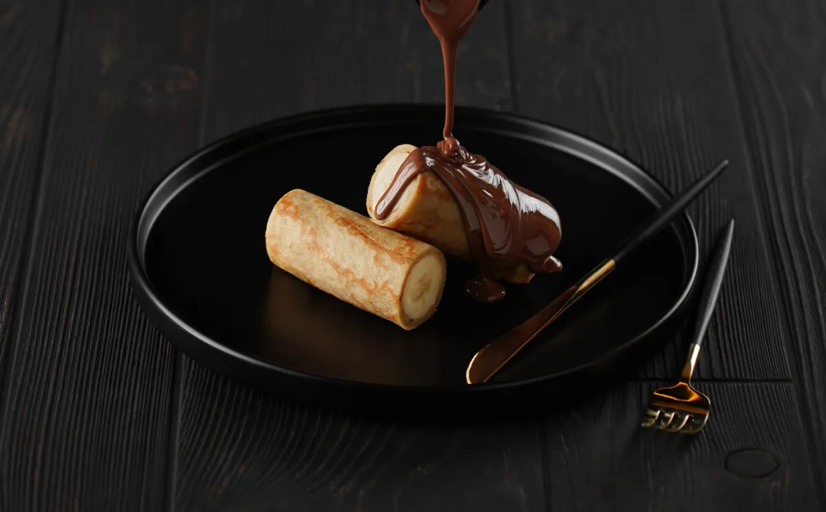 Crêpe roulée banane