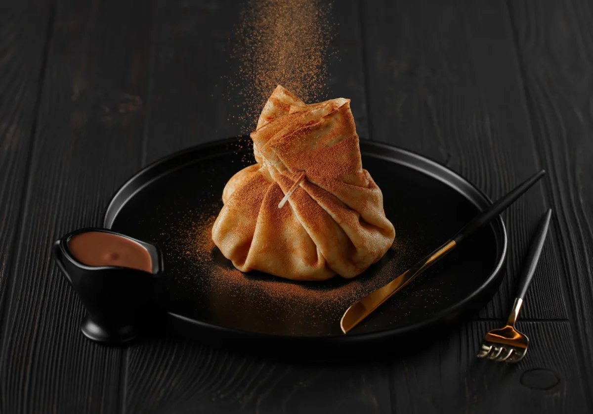 Crêpe aumôniere a la cannelle