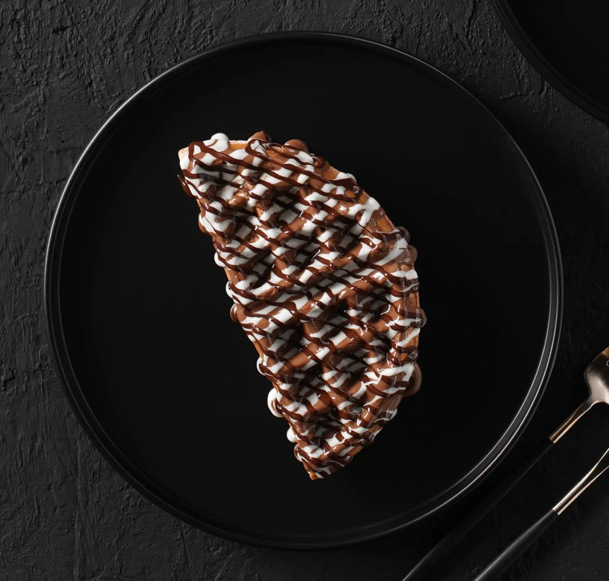 Gaufre au trois chocolats