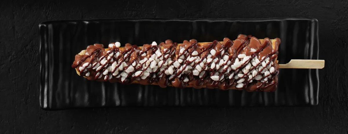 Gaufre sucette au riz soufflé