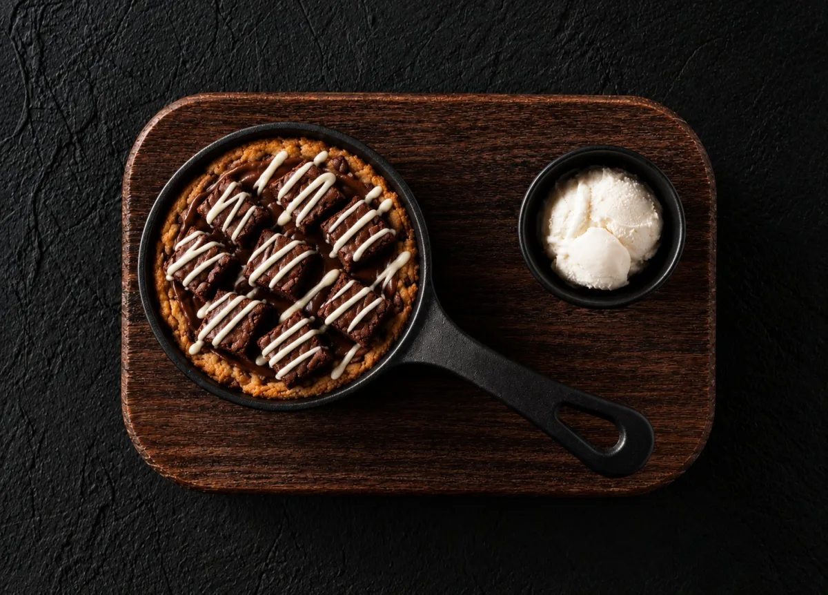 Cookies en poêle au brownie