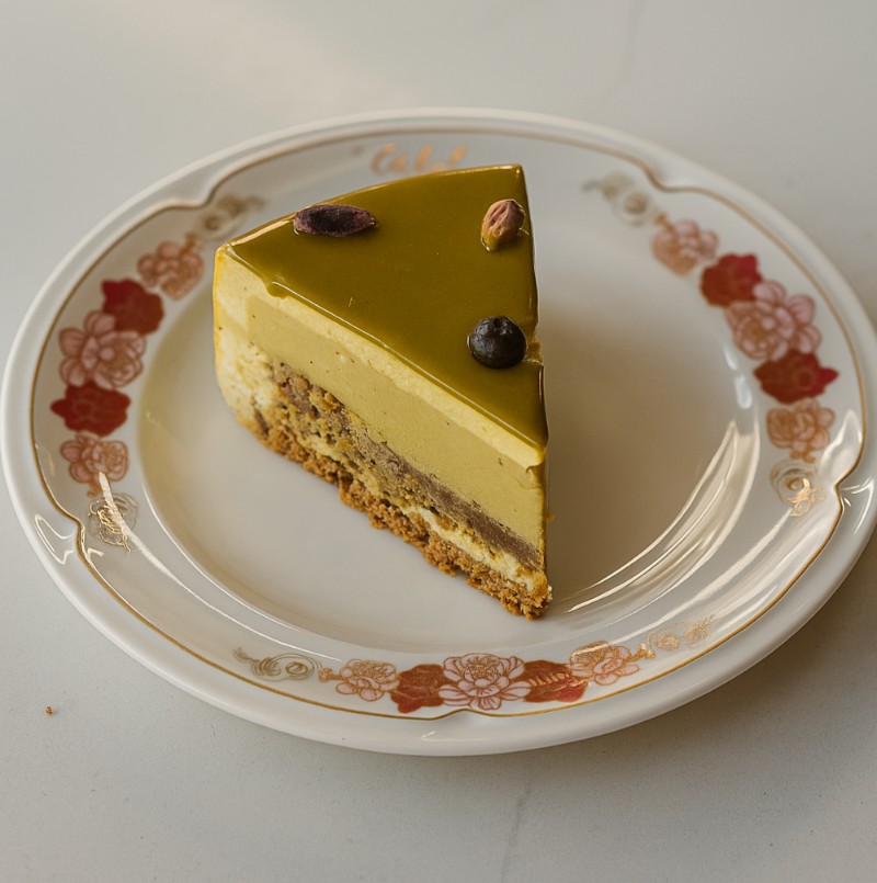 Entremet pistache