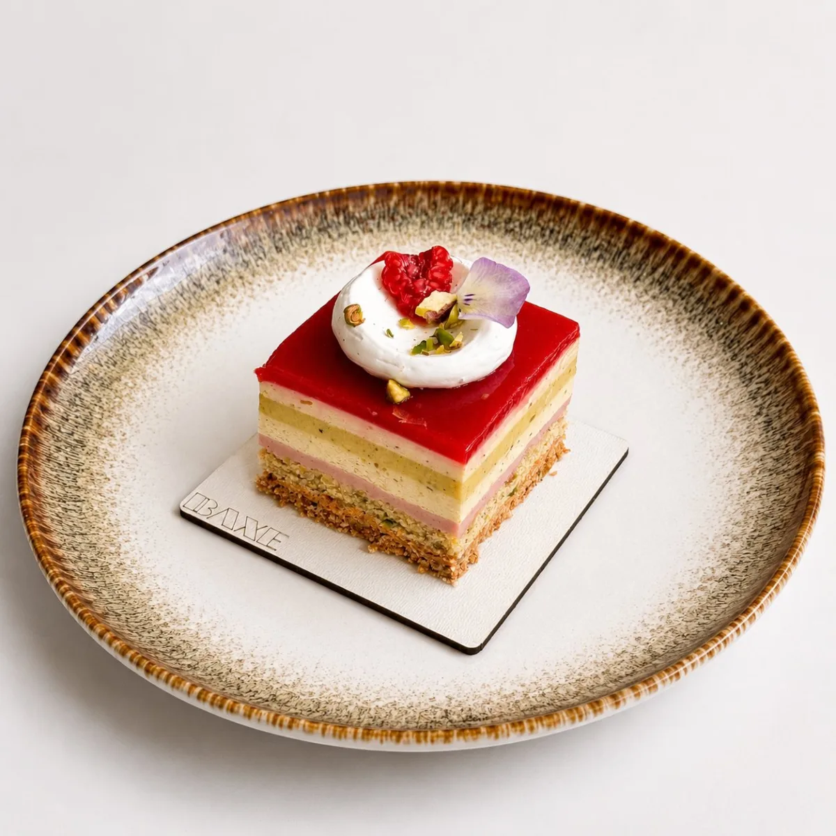 Tranche pistache framboise