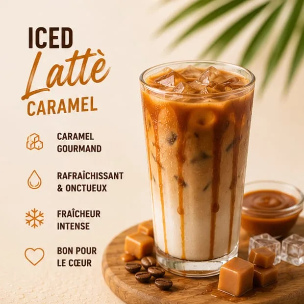 Ice latte caramel