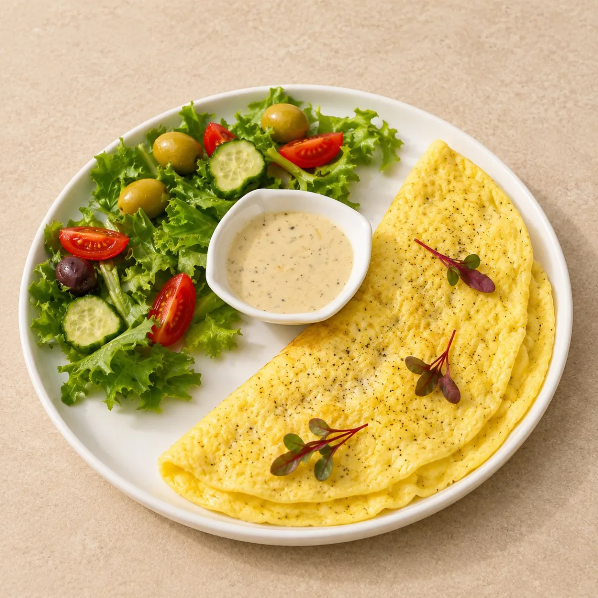 Omlette salade