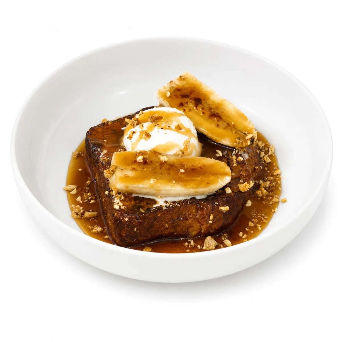 Pain perdu caramel banane