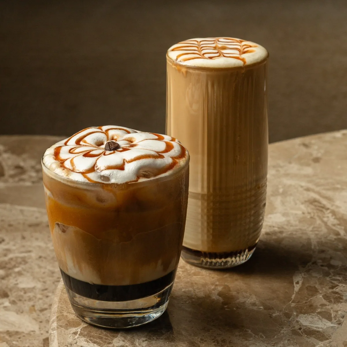 Iced caramel macchiato