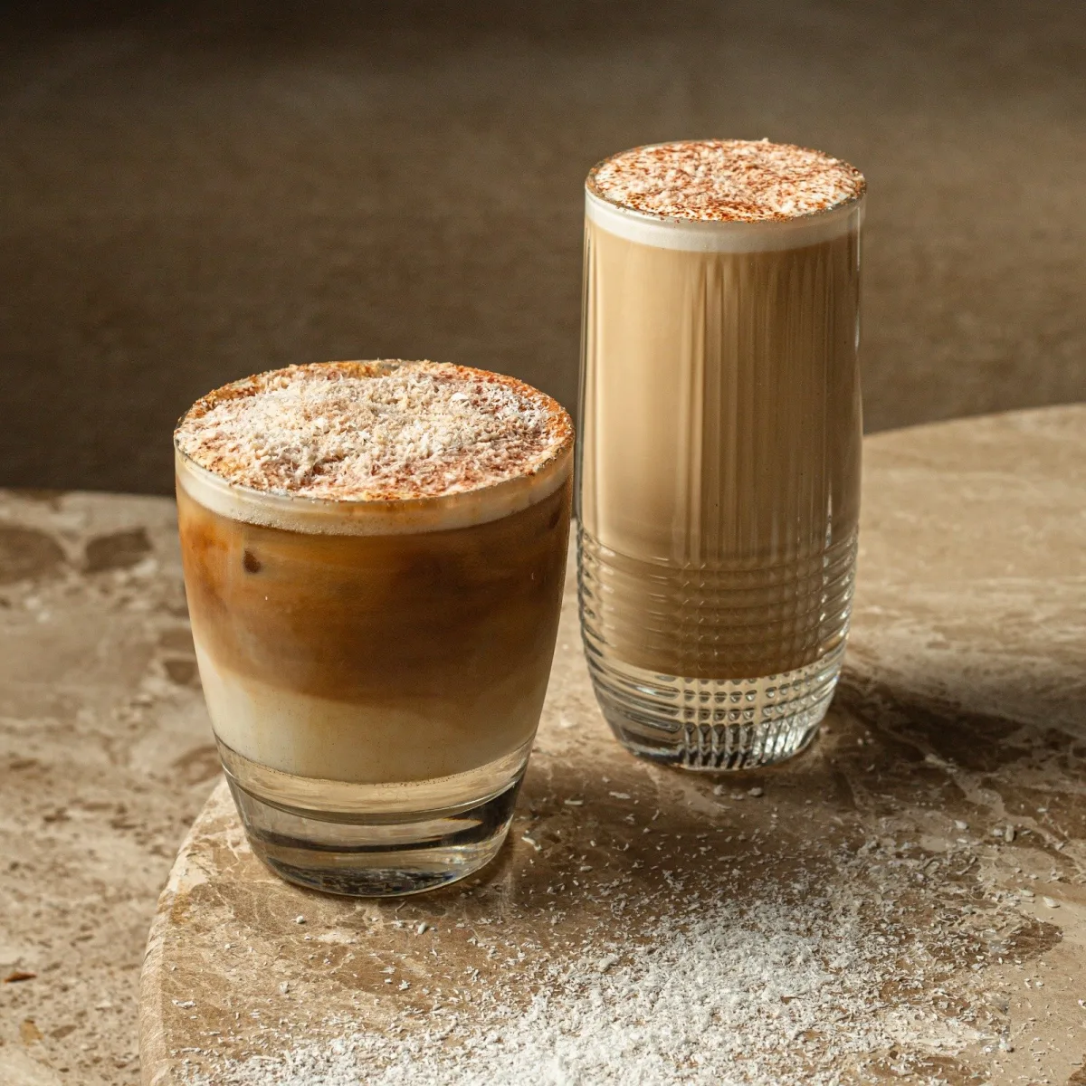 Iced coconut macchiato