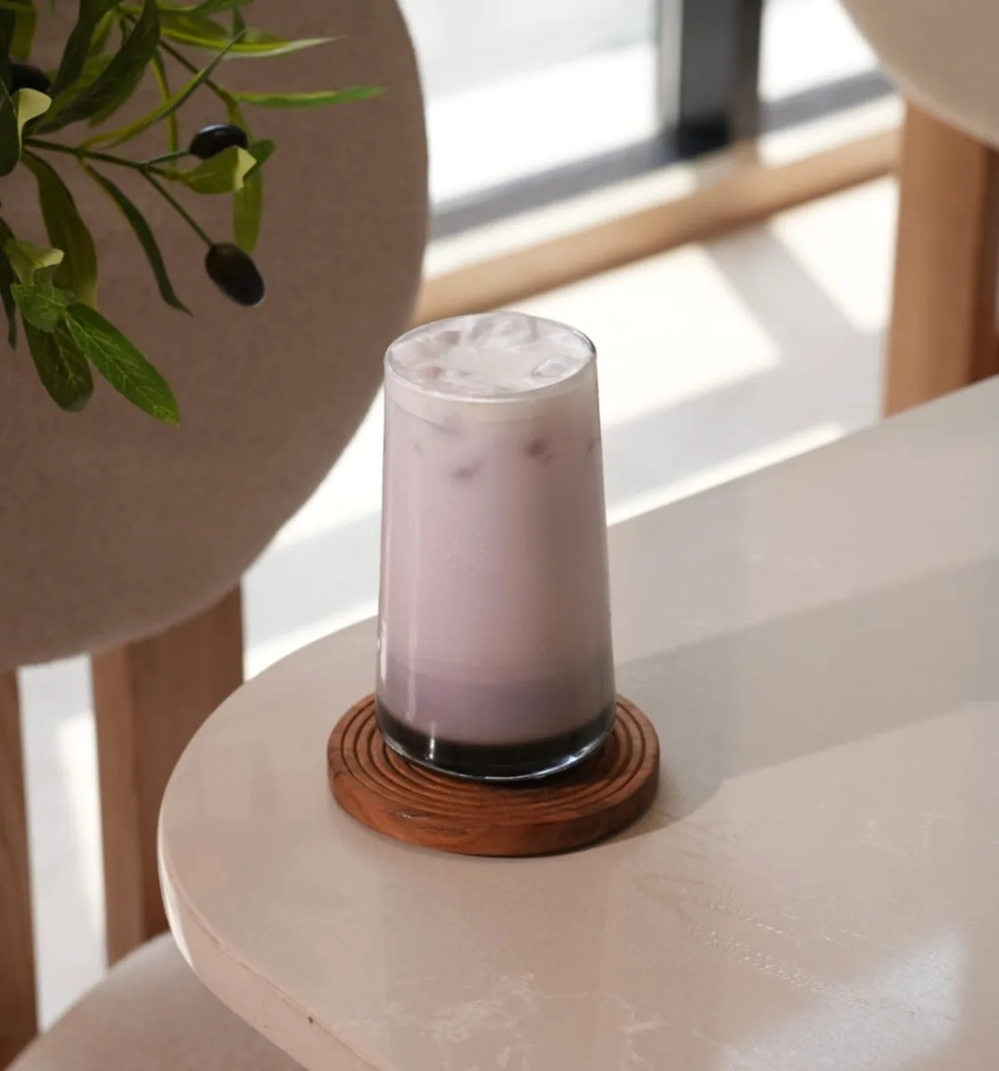 Iced ubé caramel