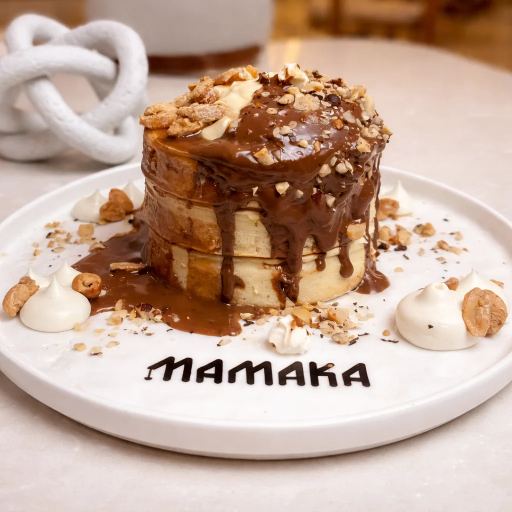 PANCAKE DUO CHOCOLAT CARAMEL Préparation minute • 15 à 20 min ✨