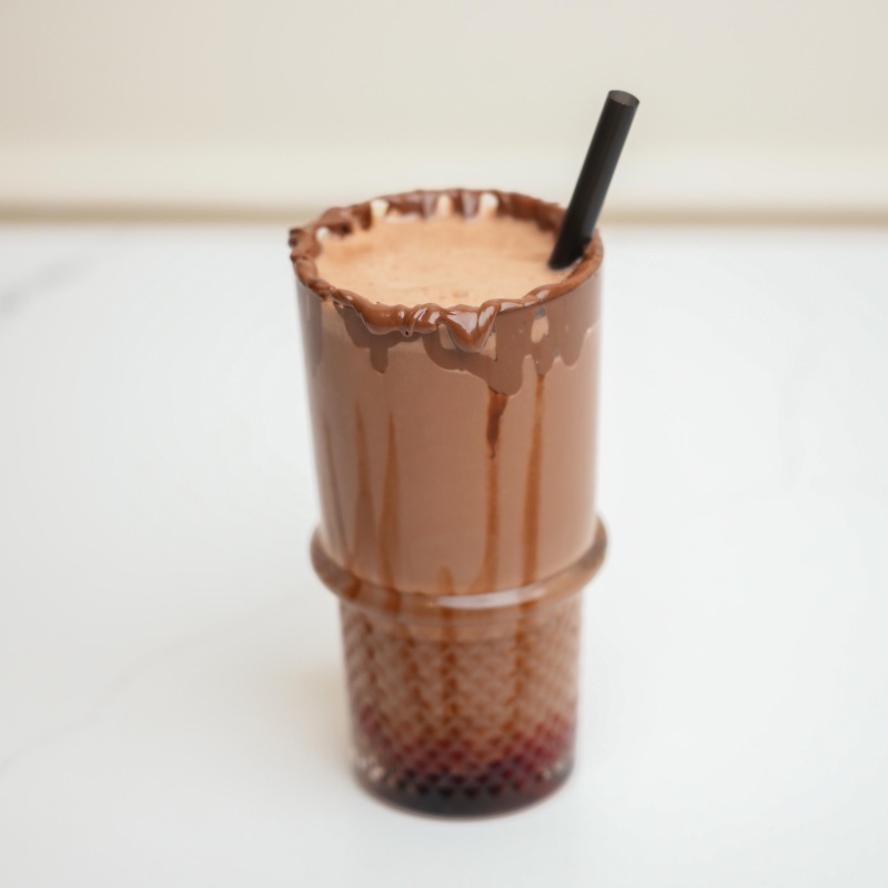 Milkshake chocolat framboise